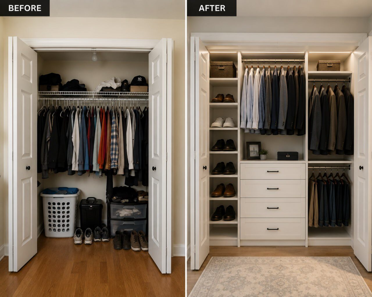 Kitchen transformation before and after
